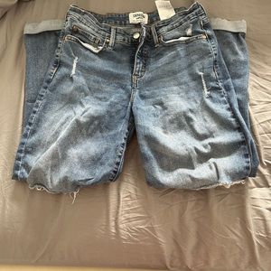 Wmns Levi mid-rise Denizen BF jeans cotton-poly blend, worn.